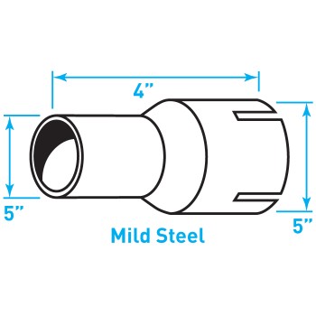 Truck Exhaust Coupler Single 16g, Mild Steel - 5"